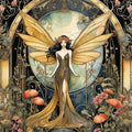 Art Nouveau Fairies Fabric Panel 10