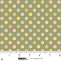 Artichoke Polka Dot Layla 44"/45" Cotton Fabric per Yard