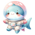 Astronaut Animal Space Fabric Panel 8