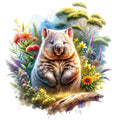 Australian Wombats Fabric Panel 4