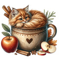 Autumn Cats Fabric Panel 104