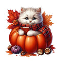 Autumn Cats Fabric Panel 106