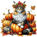 Autumn Cats Fabric Panel 19