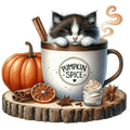 Autumn Cats Fabric Panel 2