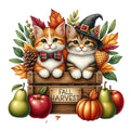 Autumn Cats Fabric Panel 23