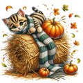Autumn Cats Fabric Panel 24
