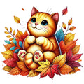 Autumn Cats Fabric Panel 26