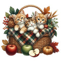 Autumn Cats Fabric Panel 29