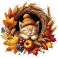 Autumn Cats Fabric Panel 32