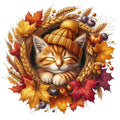 Autumn Cats Fabric Panel 33