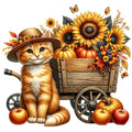 Autumn Cats Fabric Panel 40