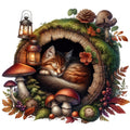Autumn Cats Fabric Panel 43