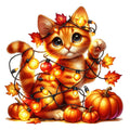 Autumn Cats Fabric Panel 46