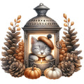 Autumn Cats Fabric Panel 5