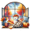 Autumn Cats Fabric Panel 55