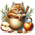 Autumn Cats Fabric Panel 56