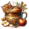 Autumn Cats Fabric Panel 58