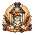 Autumn Cats Fabric Panel 6