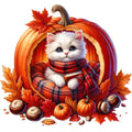 Autumn Cats Fabric Panel 60
