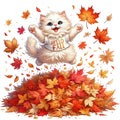 Autumn Cats Fabric Panel 63