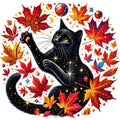 Autumn Cats Fabric Panel 70