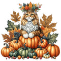 Autumn Cats Fabric Panel 76