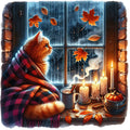Autumn Cats Fabric Panel 77