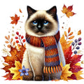 Autumn Cats Fabric Panel 8
