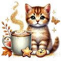 Autumn Cats Fabric Panel 9