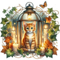 Autumn Cats Fabric Panel 90