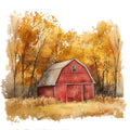 Autumn Landscape Fabric Panel 12
