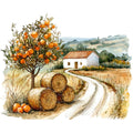 Autumn Landscape Fabric Panel 13