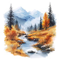 Autumn Landscape Fabric Panel 23