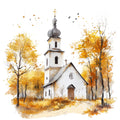 Autumn Landscape Fabric Panel 8