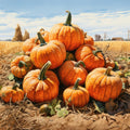 Autumn Pumpkin Patch Fabric Panel 6