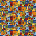Away in a Manger - Allover Buildings - Blue 44" / 45" Fabric Per Yard
