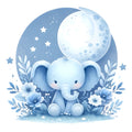 Baby Boy Elephant Fabric Panel 18