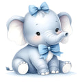 Baby Boy Elephant Fabric Panel 34