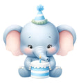 Baby Boy Elephant Fabric Panel 42