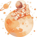 Baby Boy Space Galaxy Fabric Panel 1