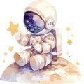 Baby Boy Space Galaxy Fabric Panel 32