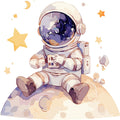 Baby Boy Space Galaxy Fabric Panel 36