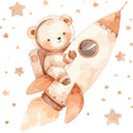 Baby Boy Space Galaxy Fabric Panel 40