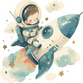 Baby Boy Space Galaxy Fabric Panel 6