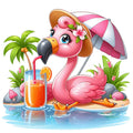 Baby Flamingos Fabric Panel 21