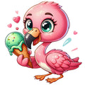 Baby Flamingos Fabric Panel 7