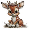 Baby Forest Animals Fabric Panel 23