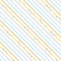 Baby's Adventure - Diagonal Stripe - White 44" / 45" Fabric Per Yard