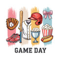 Baseball Brushstroke Fabric Panel 3