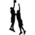 Basketball Player Silhouette Fabric Panel 11